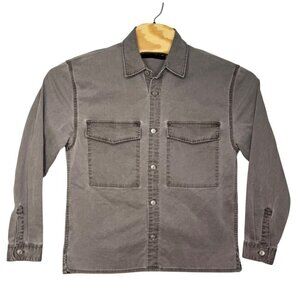 Abercrombie & Fitch Mens Gray Cotton Button-Up Casual Utility Shirt Chest Pocket